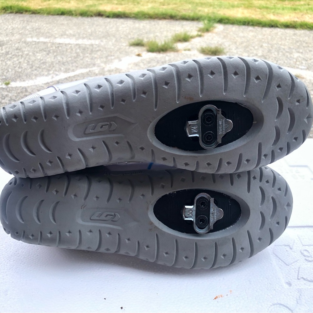Louis Garneau Ergo Grip Cycling Shoes Women's White/Silver/Blue Size 9 - Picture 13 of 13
